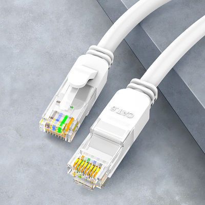 RJ45 कनेक्टर के साथ OEM 24AWG Cat6 लैन केबल पैच कॉर्ड BC7 0.2 UTP पीवीसी जैकेट