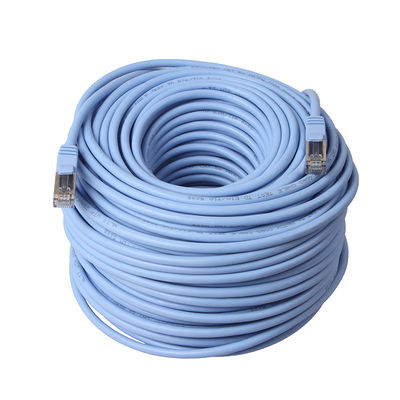RJ45 कनेक्टर के साथ इंडोर ईथरनेट Cat5e पैच कॉर्ड 100m FTP STP PVC जैकेट