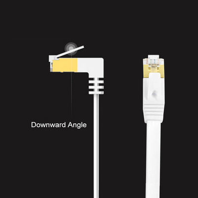 स्थिर सफेद फ्लैट Cat6 ईथरनेट केबल, प्रैक्टिकल गीगाबिट ईथरनेट कॉर्ड