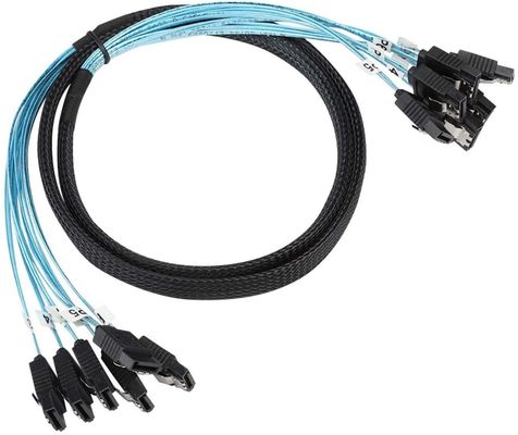 सर्वर के लिए फीमेल स्प्लिटर वायर हार्नेस केबल 6Gbps SATA III HDD 7pin से 7pin