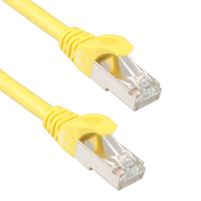पीला आउटडोर Cat7 SSTP केबल, प्रैक्टिकल 26AWG LSZH पैच कॉर्ड