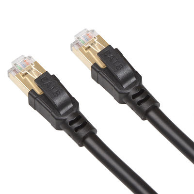 OEM Gigabit ईथरनेट Cat8 पैच केबल S/FTP 40Gbps 2000MHZ प्रैक्टिकल