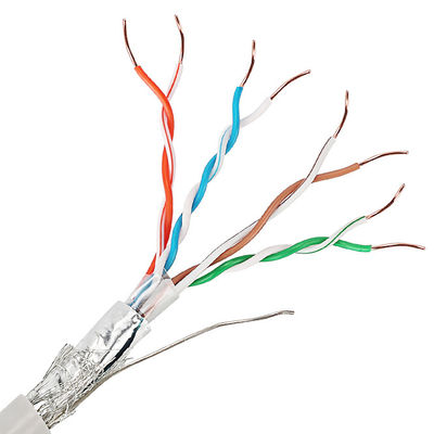 फंसे तारों के साथ डबल शील्डेड Cat5e लैन केबल UTP SFTP 24AWG