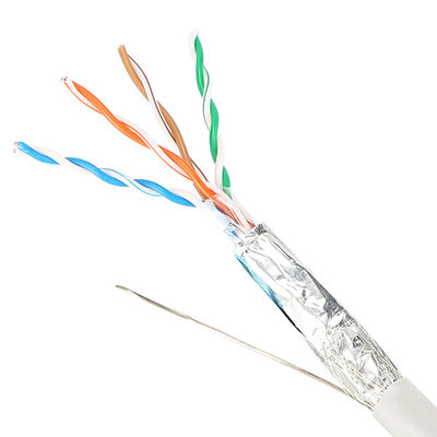 फंसे तारों के साथ डबल शील्डेड Cat5e लैन केबल UTP SFTP 24AWG