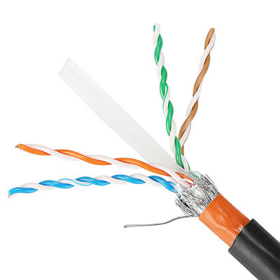 पीवीसी जैकेट के साथ आउटडोर 23AWG Cat5e लैन केबल Cat6 Cat6A Cat7 Cat7A