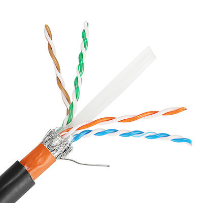 पीवीसी जैकेट के साथ आउटडोर 23AWG Cat5e लैन केबल Cat6 Cat6A Cat7 Cat7A