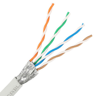 26AWG FTP LSZH Cat5e लैन केबल BC कंडक्टर 1000 फीट मल्टीकलर