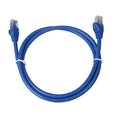 8P8C कनेक्टर के साथ 24AWG ब्लू कैट 6 पैच कॉर्ड BC7/0.2 UTP पीवीसी जैकेट