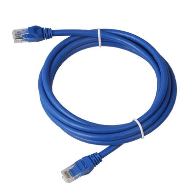 8P8C कनेक्टर के साथ 24AWG ब्लू कैट 6 पैच कॉर्ड BC7/0.2 UTP पीवीसी जैकेट