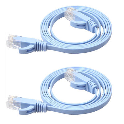कंप्यूटर के लिए फ्लैट Cat8 Cat7 Cat6 पैच कॉर्ड 1Gbps सॉलिड हाई स्पीड