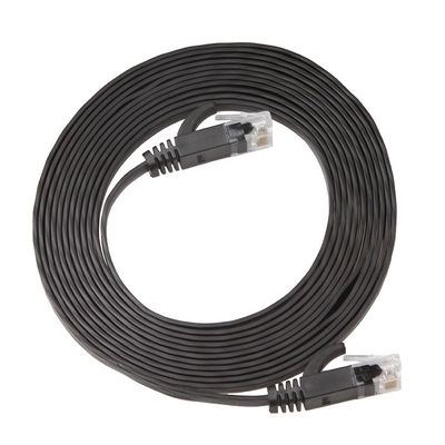 टिकाऊ स्लिम फ्लैट Cat6a पैच कॉर्ड हाई स्पीड गीगाबिट प्रैक्टिकल