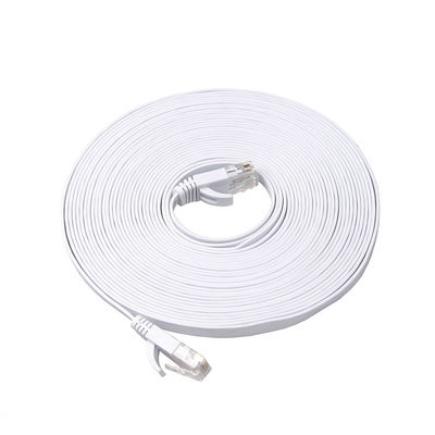 टिकाऊ स्लिम फ्लैट Cat6a पैच कॉर्ड हाई स्पीड गीगाबिट प्रैक्टिकल