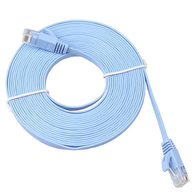 टिकाऊ स्लिम फ्लैट Cat6a पैच कॉर्ड हाई स्पीड गीगाबिट प्रैक्टिकल