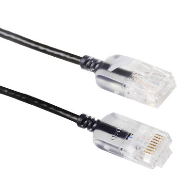 स्नैगलेस स्लिम रन Cat6a पैच कॉर्ड RJ45 UTP प्योर बेयर कॉपर 10G 30AWG