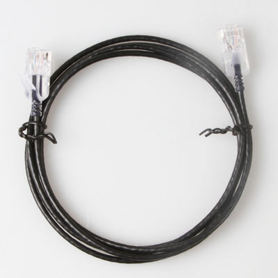 स्नैगलेस स्लिम रन Cat6a पैच कॉर्ड RJ45 UTP प्योर बेयर कॉपर 10G 30AWG