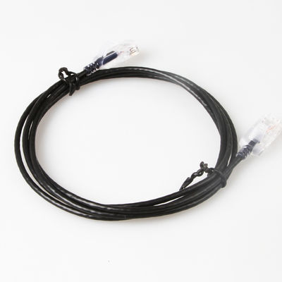 स्नैगलेस स्लिम रन Cat6a पैच कॉर्ड RJ45 UTP प्योर बेयर कॉपर 10G 30AWG
