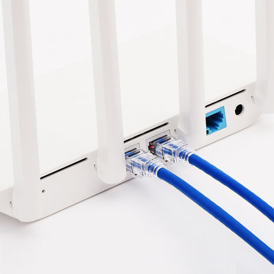 100W PoE+ RJ45 केबल ईथरनेट Cat6, ब्लू Cat6 गीगाबिट ईथरनेट केबल