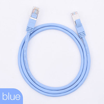 RJ45 कनेक्टर के साथ इंडोर ईथरनेट Cat5e पैच कॉर्ड 100m FTP STP PVC जैकेट