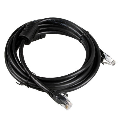 24AWG ब्लैक ईथरनेट केबल कैट 6, RJ45 कनेक्टर 100 फीट ईथरनेट कॉर्ड