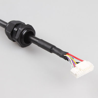 ODM स्थिर औद्योगिक वायर हार्नेस वाटरप्रूफ PHB 2x12 से RJ45+ XH2.54