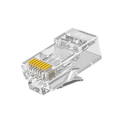 टिकाऊ पीसी RJ45 Cat6 कनेक्टर, 8P8C शील्डेड CAT6 UTP कनेक्टर