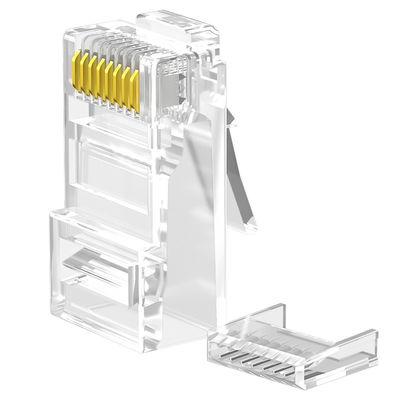 टिकाऊ पीसी RJ45 Cat6 कनेक्टर, 8P8C शील्डेड CAT6 UTP कनेक्टर