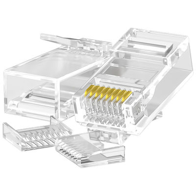 टिकाऊ पीसी RJ45 Cat6 कनेक्टर, 8P8C शील्डेड CAT6 UTP कनेक्टर