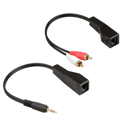 RCA ऑडियो सिग्नल 3.5 MM स्टीरियो केबल लाल सफ़ेद रंग फ़िट Cat5 Cat6 Cat7 Cat8