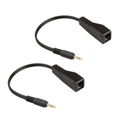 Cat5 Cat6 कस्टम वायर असेंबली 3.5mm स्टीरियो से RJ45 फीमेल ऑडियो एक्सटेंडर