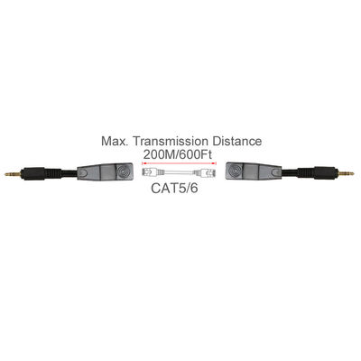 Cat5 Cat6 कस्टम वायर असेंबली 3.5mm स्टीरियो से RJ45 फीमेल ऑडियो एक्सटेंडर