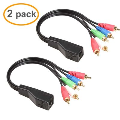 RCA से RJ45 कस्टम वायर असेंबली स्टीरियो ऑडियो Cat5 Cat6 एक्सटेंडर के साथ