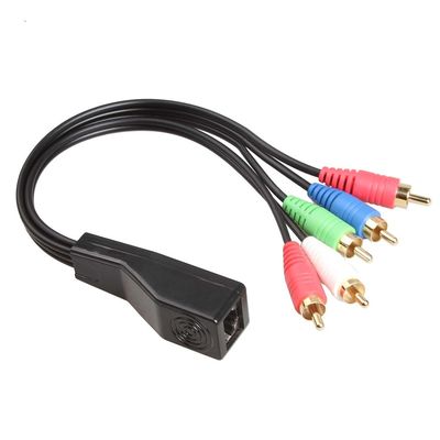 RCA से RJ45 कस्टम वायर असेंबली स्टीरियो ऑडियो Cat5 Cat6 एक्सटेंडर के साथ