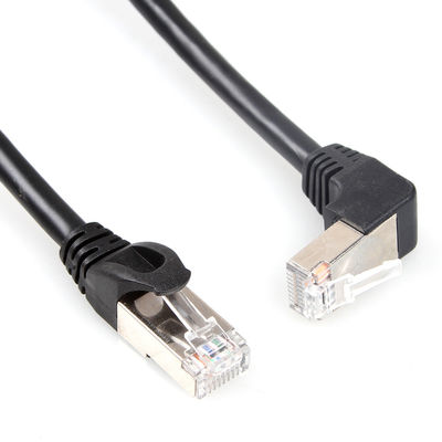 टिकाऊ Cat6 RJ45 SFTP शील्डेड ईथरनेट केबल सीधे 270 डिग्री तक