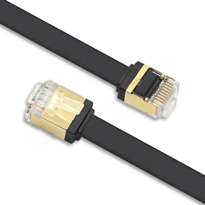 अल्ट्रा थिन RJ45 Cat7 पैच कॉर्ड फ्लैट नेटवर्क Cat5e CAT6 LSZH जैकेट