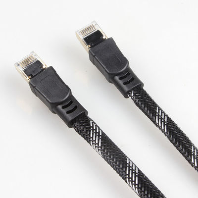 हैवी ड्यूटी Rj45 Cat8 नेटवर्क केबल, नायलॉन लट पैच कॉर्ड कैट 8