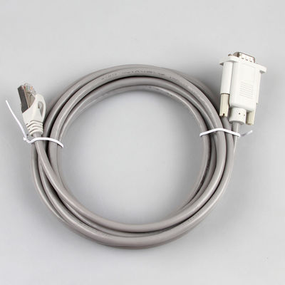 CAT5E ईथरनेट इंडस्ट्रियल वायर हार्नेस 26AWG 8P8C RJ45 से DB9 फीमेल ग्रे कलर