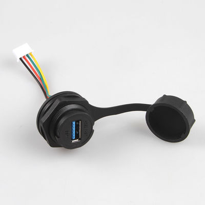 IP68 वाटरप्रूफ इंडस्ट्रियल लैन केबल असेंबली XH 2.5 से USB 3.0 फीमेल कनेक्टर