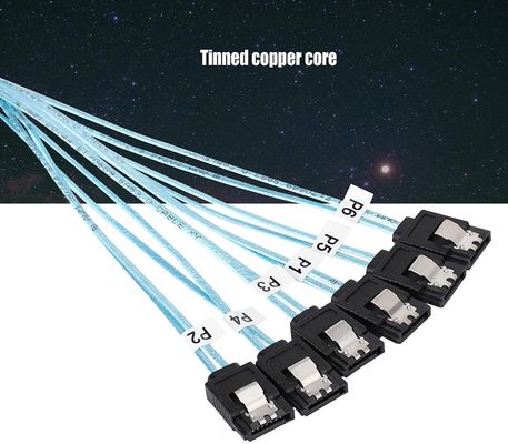 सर्वर के लिए फीमेल स्प्लिटर वायर हार्नेस केबल 6Gbps SATA III HDD 7pin से 7pin