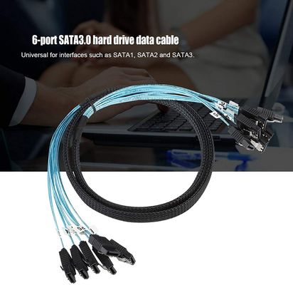 सर्वर के लिए फीमेल स्प्लिटर वायर हार्नेस केबल 6Gbps SATA III HDD 7pin से 7pin