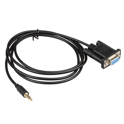 काला RS232 वायर हार्नेस केबल DB9Pin फीमेल टू DC 3.5mm स्टेबल