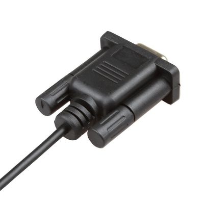 काला RS232 वायर हार्नेस केबल DB9Pin फीमेल टू DC 3.5mm स्टेबल