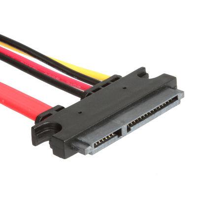 HDD के लिए स्थिर विस्तार SATA 3 केबल, पुरुष से महिला 7+15 पिन SATA 3.0 6GBPS