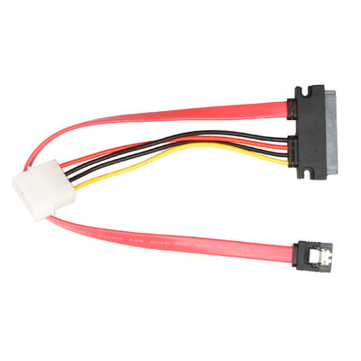 ROHS SATA III डेटा वायर हार्नेस केबल SATA 7+15Pin 22Pin से SATA 7Pin+4Pin