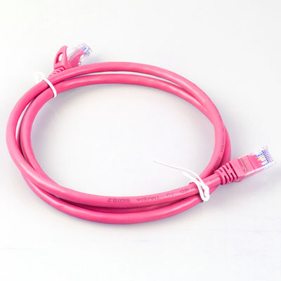 26AWG FTP UTP Cat6a पैच कॉर्ड 4 जोड़ी लाल रंग बहुउपयोगी