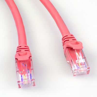 26AWG FTP UTP Cat6a पैच कॉर्ड 4 जोड़ी लाल रंग बहुउपयोगी