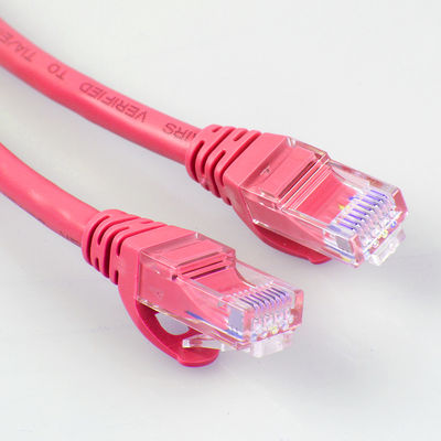 26AWG FTP UTP Cat6a पैच कॉर्ड 4 जोड़ी लाल रंग बहुउपयोगी