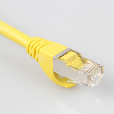 पीला आउटडोर Cat7 SSTP केबल, प्रैक्टिकल 26AWG LSZH पैच कॉर्ड