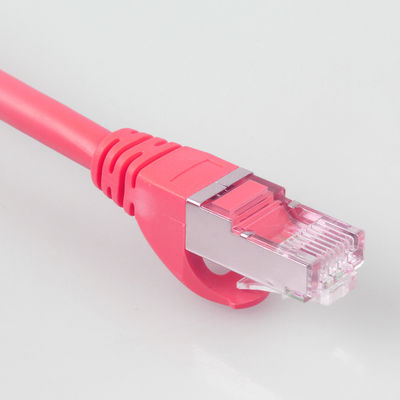 प्रत्यक्ष दफन 6 फुट Cat7 पैच कॉर्ड अत्यधिक टिकाऊ पनरोक 26AWG 10Gb लाल