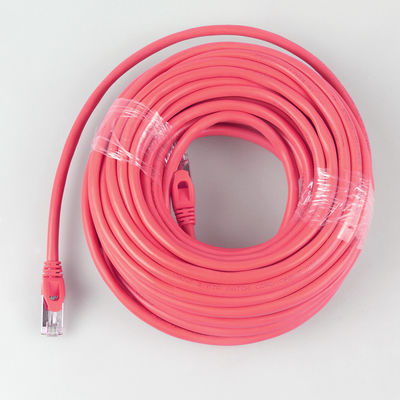 प्रत्यक्ष दफन 6 फुट Cat7 पैच कॉर्ड अत्यधिक टिकाऊ पनरोक 26AWG 10Gb लाल