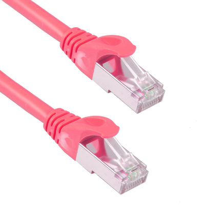 प्रत्यक्ष दफन 6 फुट Cat7 पैच कॉर्ड अत्यधिक टिकाऊ पनरोक 26AWG 10Gb लाल